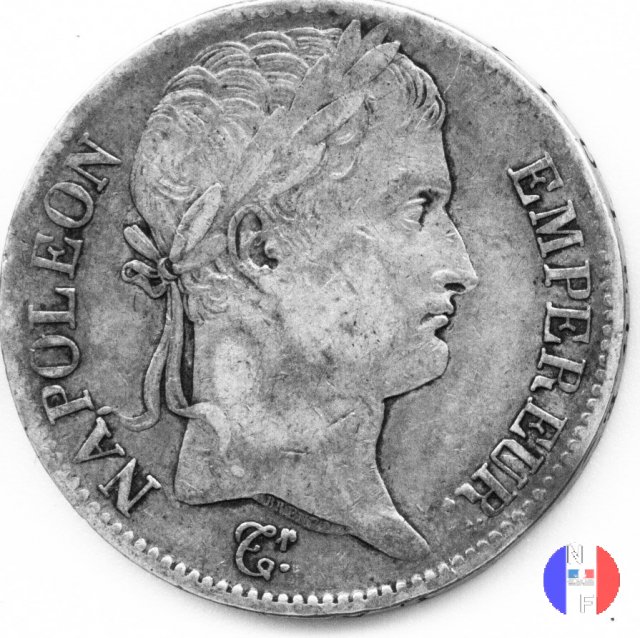 5 franchi - testa laureata, tipo Empire 1814 (Parigi)