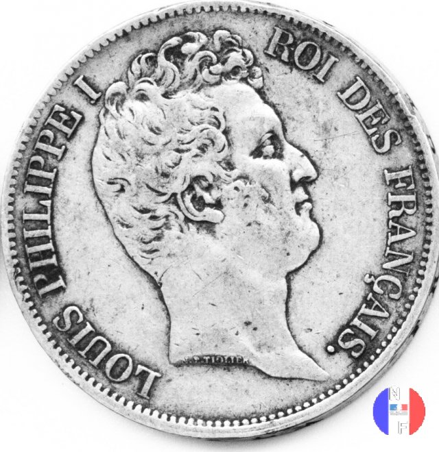 5 franchi - testa nuda 1831 (Lione)