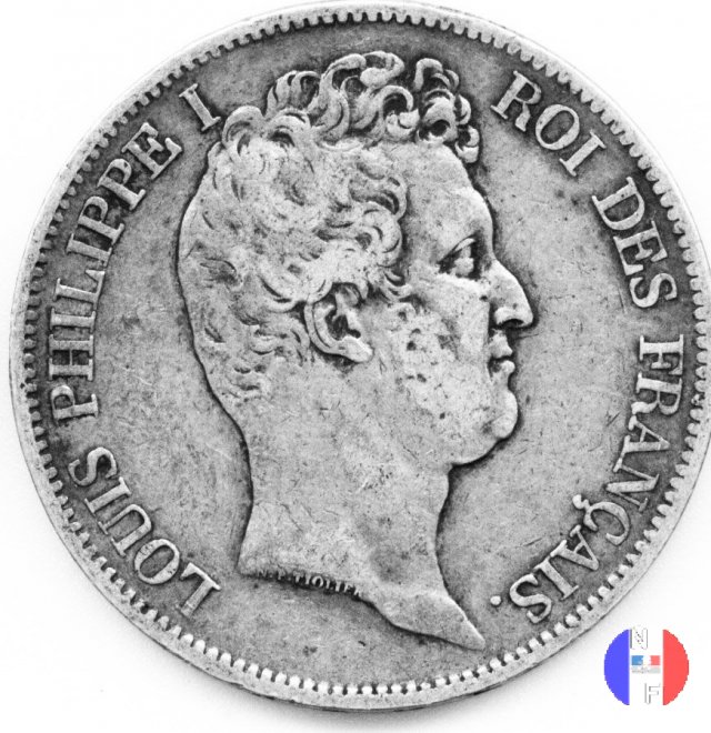 5 franchi - testa nuda 1831 (Bordeaux)