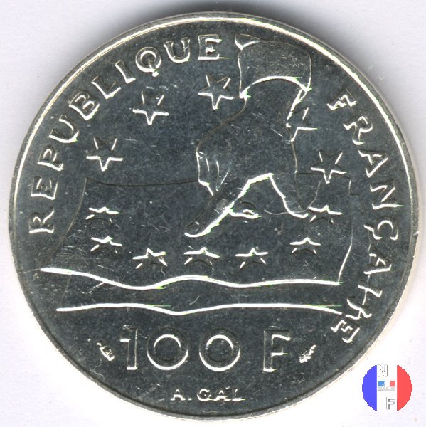 100 franchi 1991 - René Descartes 1991 (Pessac)