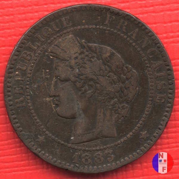 10 centesimi Cerere 1883 (Parigi)