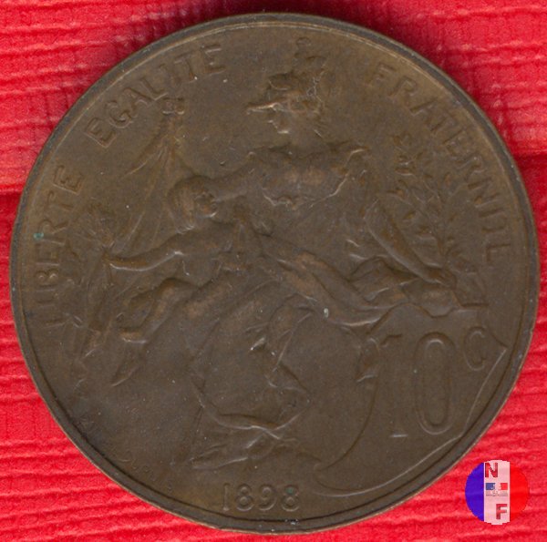 10 centesimi Dupuis 1898 (Parigi)