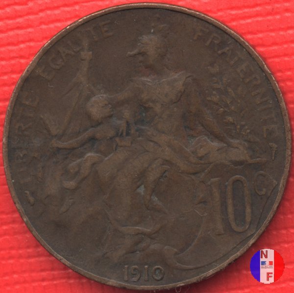 10 centesimi Dupuis 1910 (Parigi)