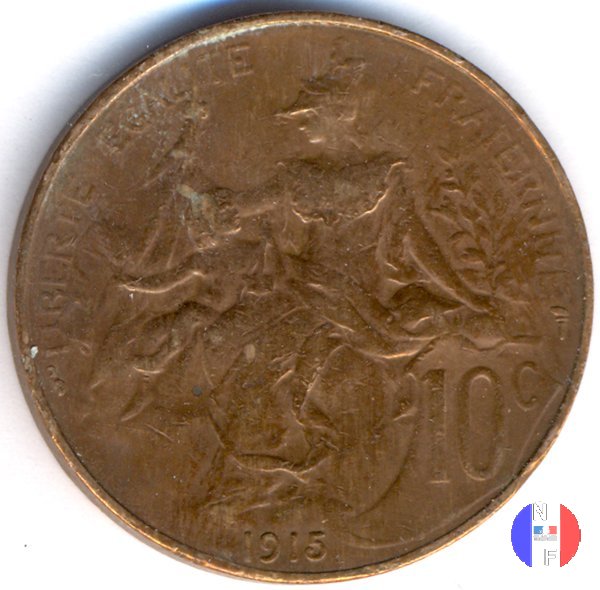 10 centesimi Dupuis 1915 (Parigi)