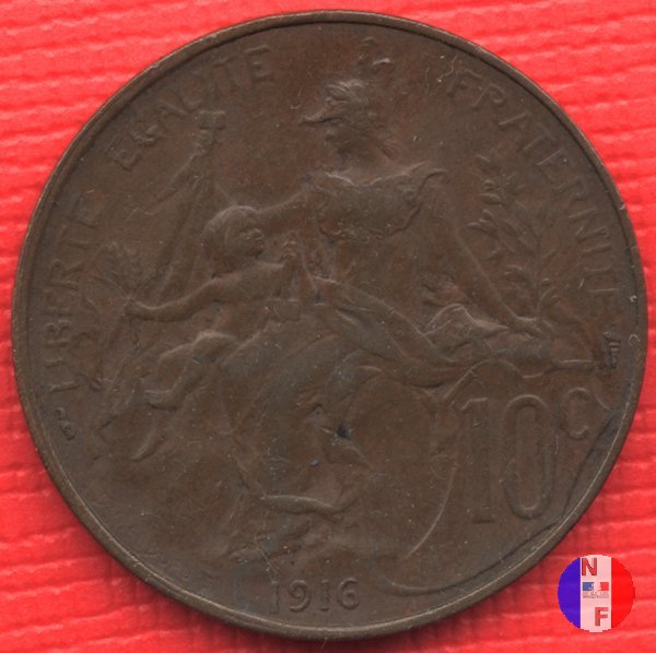 10 centesimi Dupuis 1916 (Parigi)