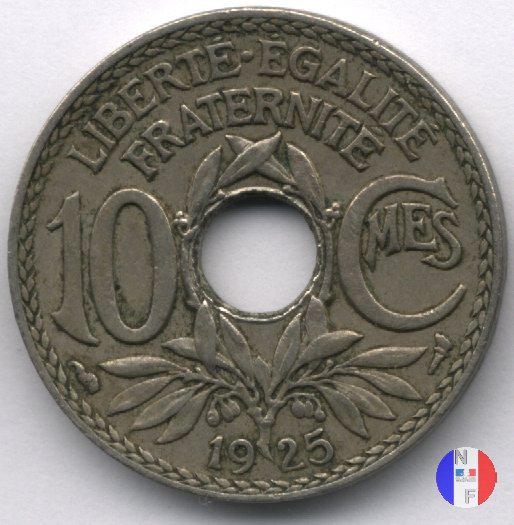 10 centesimi Lindauer 1925 (Parigi)