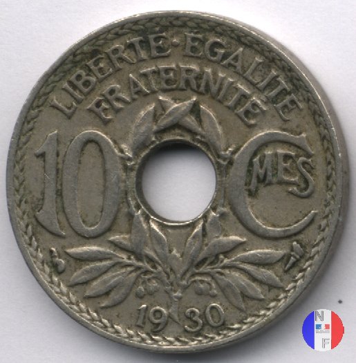 10 centesimi Lindauer 1930 (Parigi)