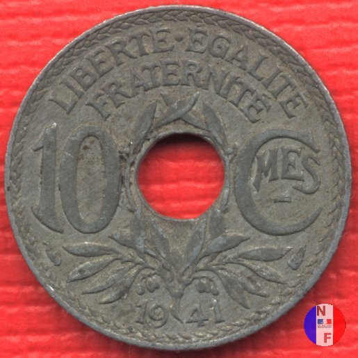 10 centesimi Lindauer 1941 (Parigi)