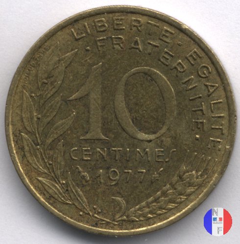 10 centesimi 1977 (Pessac)