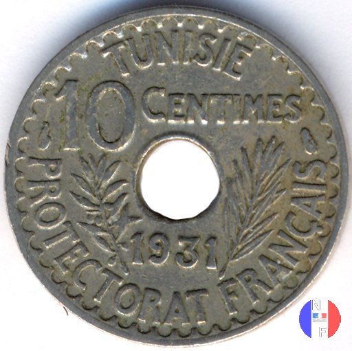 10 centesimi cupronickel 1931 (Parigi)