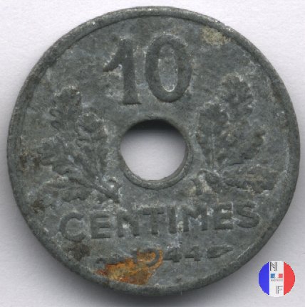 10 centesimi - piccolo modulo 1944 (Parigi)