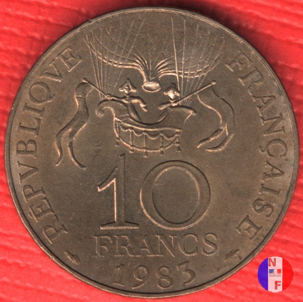 10 franchi 1983 - conquista dello spazio 1983 (Pessac)