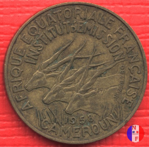 10 franchi A.E.F. - Cameroun 1958 (Parigi)