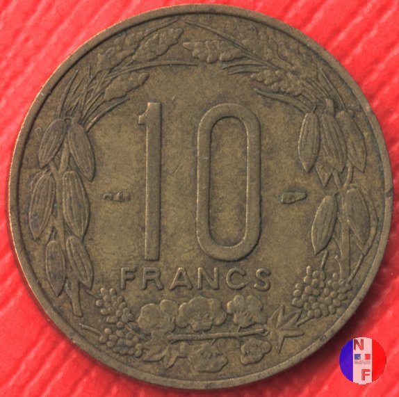 10 franchi A.E.F. - Cameroun 1958 (Parigi)