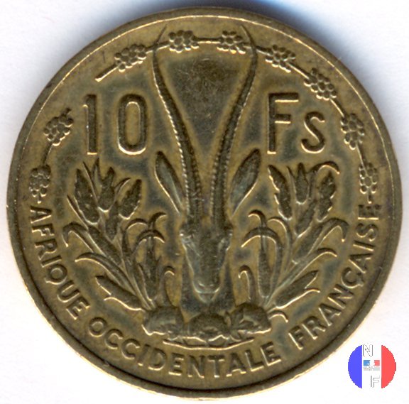 10 franchi A.O.F. 1956 (Parigi)