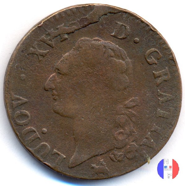 12 deniers (sol) 1791 (Rouen)