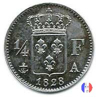 1/4 di franco 1828 (Parigi)