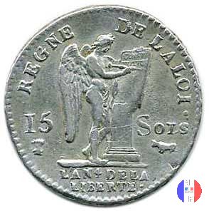 15 sols - tipo françois 1792 (Pau)