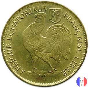 1 franco A.E.F. - Libre 1942 (Pretoria)