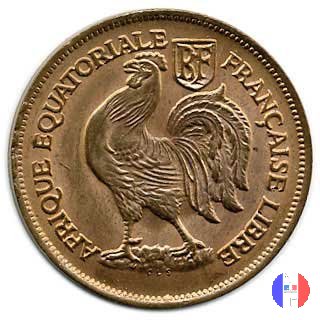 1 franco A.E.F. - Libre 1943 (Pretoria)
