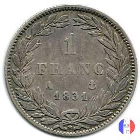 1 franco - testa nuda 1831 (Parigi)