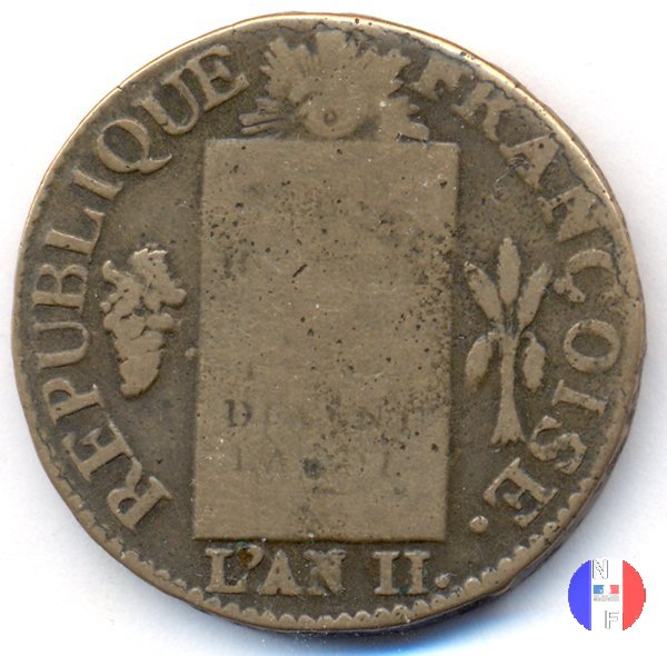 1 sol - tipo françoise 1793 (Digione)