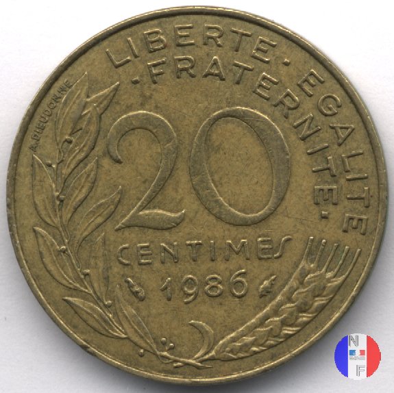 20 centesimi 1986 (Pessac)