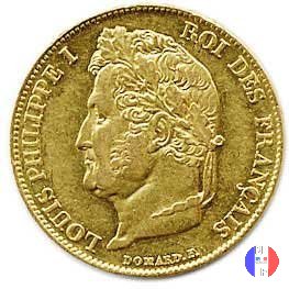 20 franchi - testa coronata 1833 (Parigi)