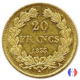 20 franchi - testa coronata 1833 (Parigi)