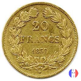 20 franchi - testa coronata 1837 (Parigi)