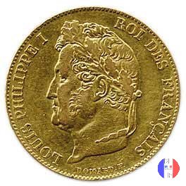 20 franchi - testa coronata 1844 (Parigi)