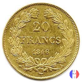 20 franchi - testa coronata 1846 (Parigi)