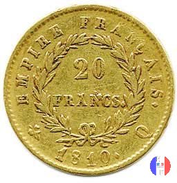 20 franchi - testa laureata, tipo Empire 1810 (Perpignan)