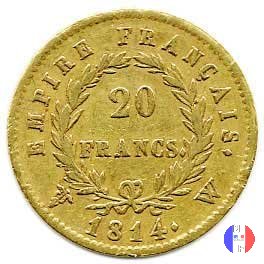 20 franchi - testa laureata, tipo Empire 1814 (Lilla)