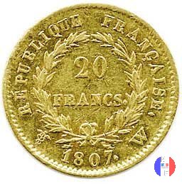 20 franchi - testa nuda 1807 (Lilla)