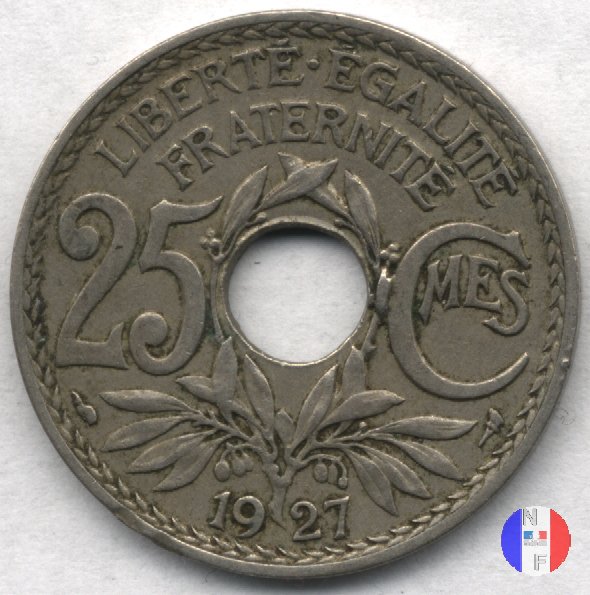 25 centesimi Lindauer - cupronickel 1927 (Parigi)