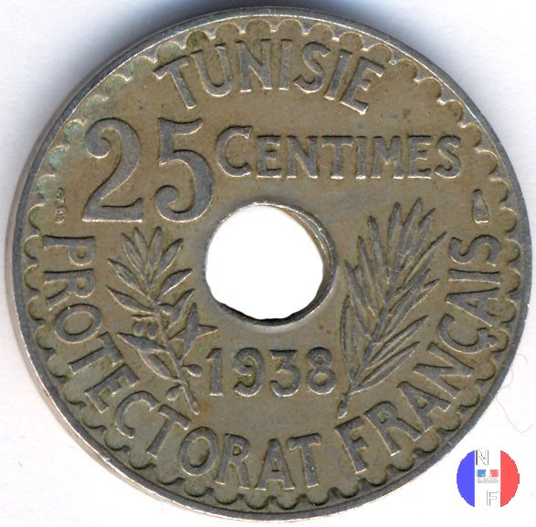 25 centesimi 1938 (Parigi)