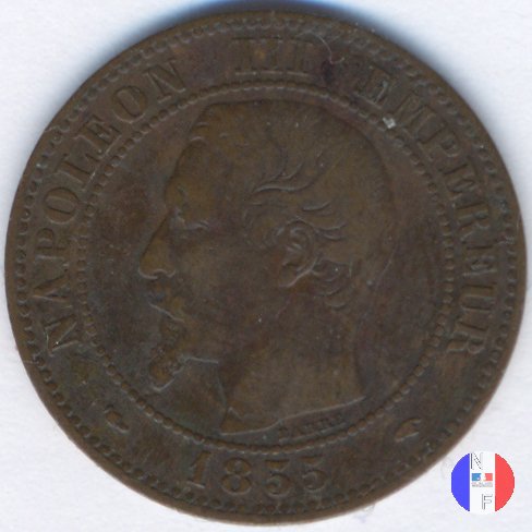 2 centesimi - testa nuda 1855 (Marsiglia)