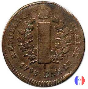 2 sols 1793 (Mayence)