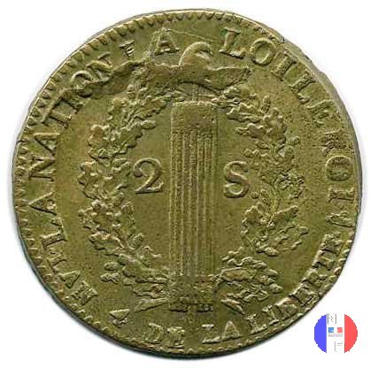 2 sols - tipo françois 1792 (Lilla)