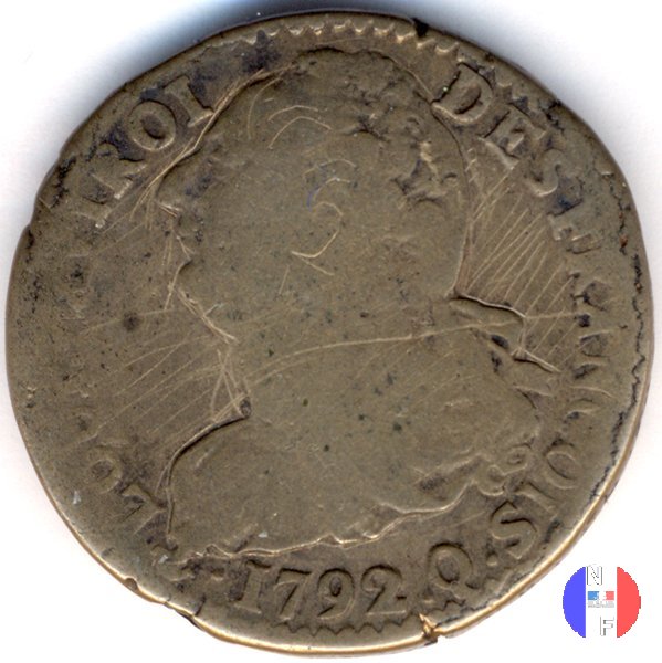 2 sols - tipo françois 1792 (Perpignan)