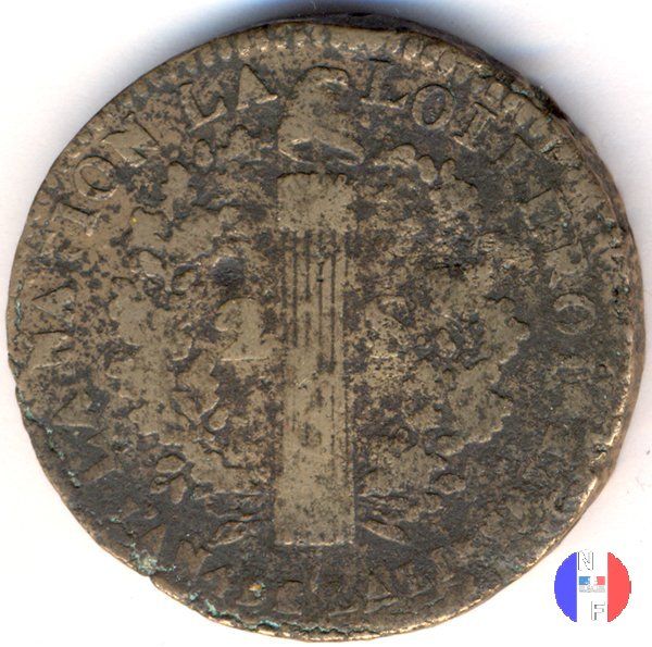 2 sols - tipo françois 1792 (Montpellier)