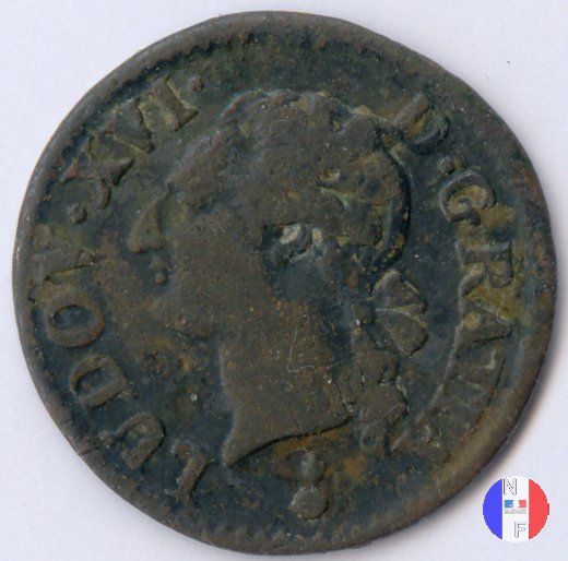 3 deniers (liard) 1786 (Metz)