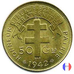 50 centesimi A.E.F. - Libre 1942 (Pretoria)