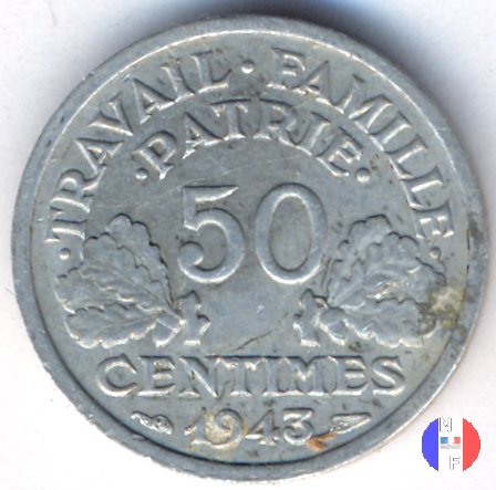 50 centesimi Bazor 1943 (Beaumont Le Roger)