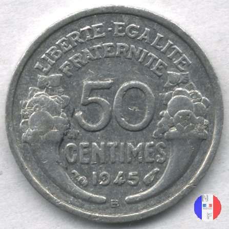 50 centesimi Morlon - alluminio 1945 (Beaumont Le Roger)