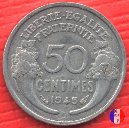 50 centesimi Morlon - alluminio 1945 (Parigi)