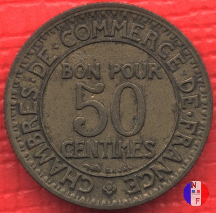 50 centesimi camera di commercio 1928 (Parigi)