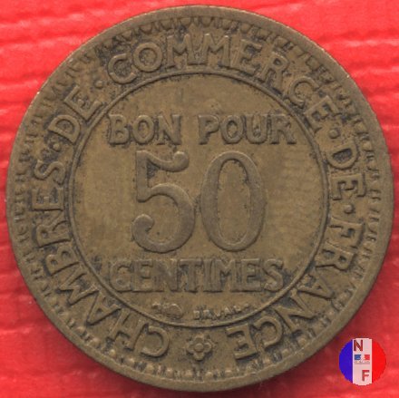 50 centesimi camera di commercio 1929 (Parigi)