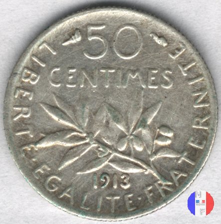 50 centesimi seminatrice 1913 (Parigi)